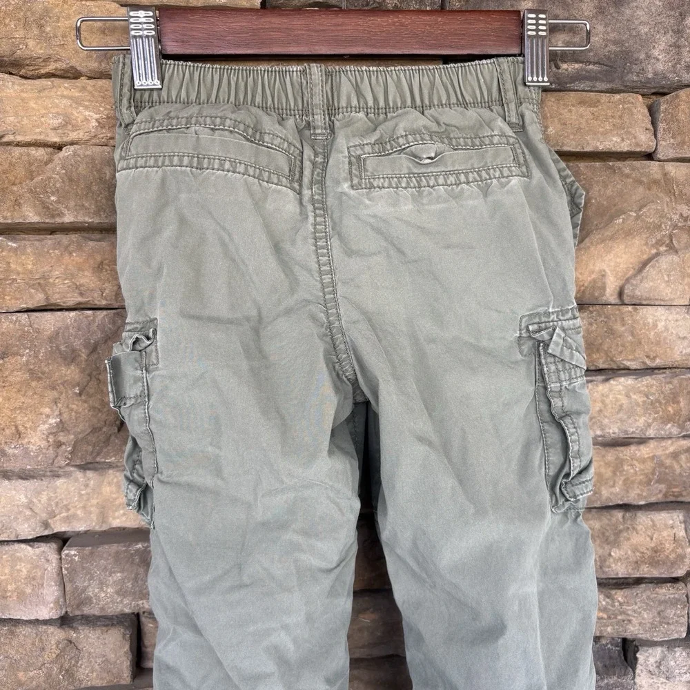 Baby Gap‎ Olive Hunter Green 4t Cargo Pants Lined Boys Winter Snap Pockets